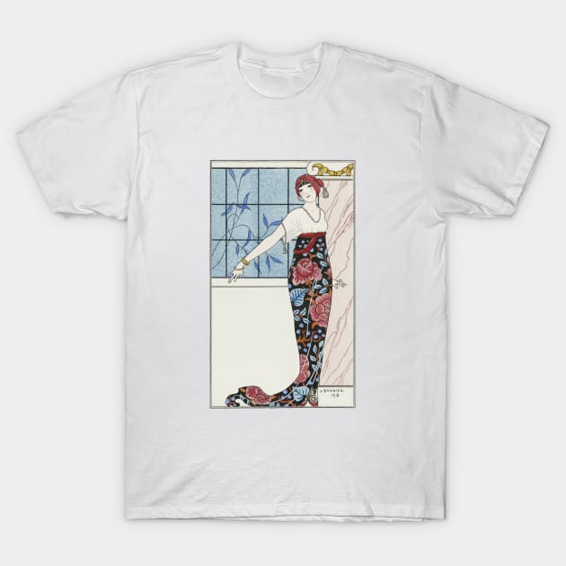 Costumes Parisiens Grande Fashion Illustration by George Barbier T-Shirt by VanillaArt